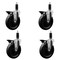 Service Caster 5'' Phenolic Swivel 1-1/8'' Expanding Stem Caster Set with Brake, 4PK SCC-EX20S615-PHR-PLB-118-4 - alternate 1